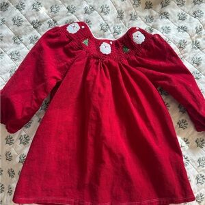 Mud Pie Dress with Santa Embroidery